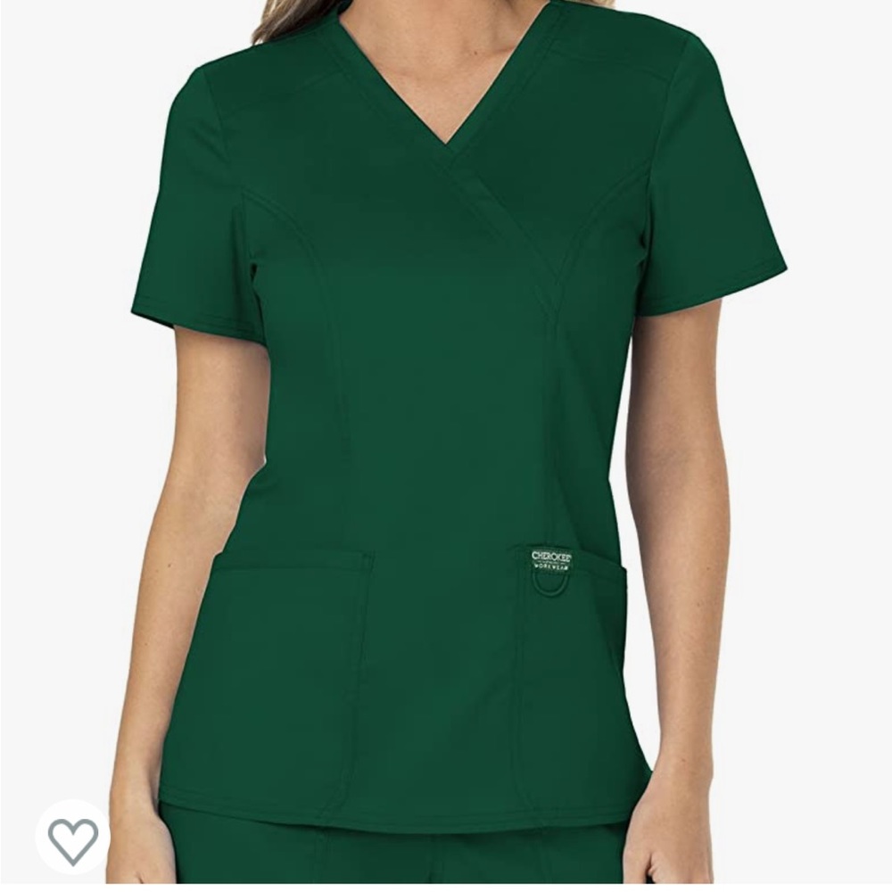 Mock Wrap Scrubs for Women Workwear Revolution, Soft Stretch, Easy Care WW610